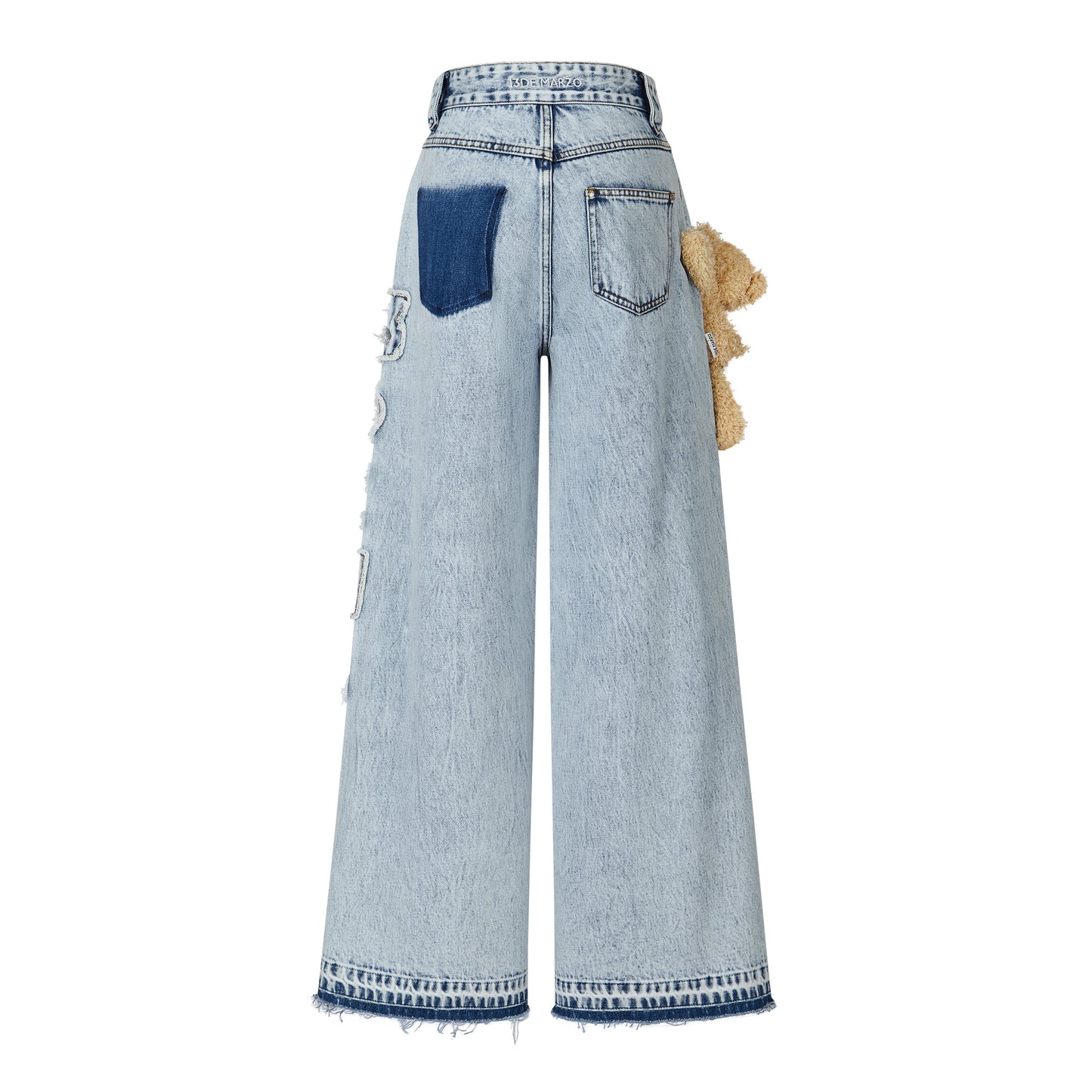 13DE MARZO Bear Side Hollow Jeans