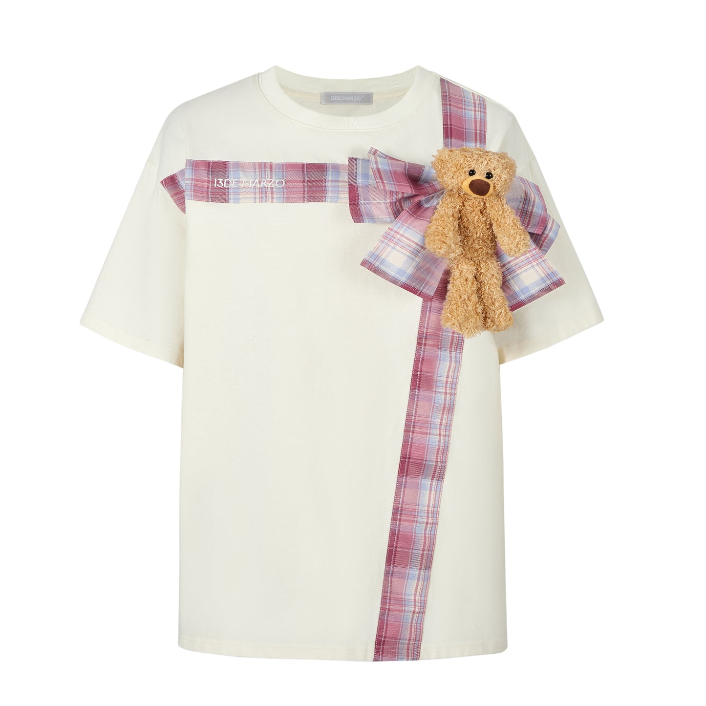 13DE MARZO Bear Gift Bow T-Shirt