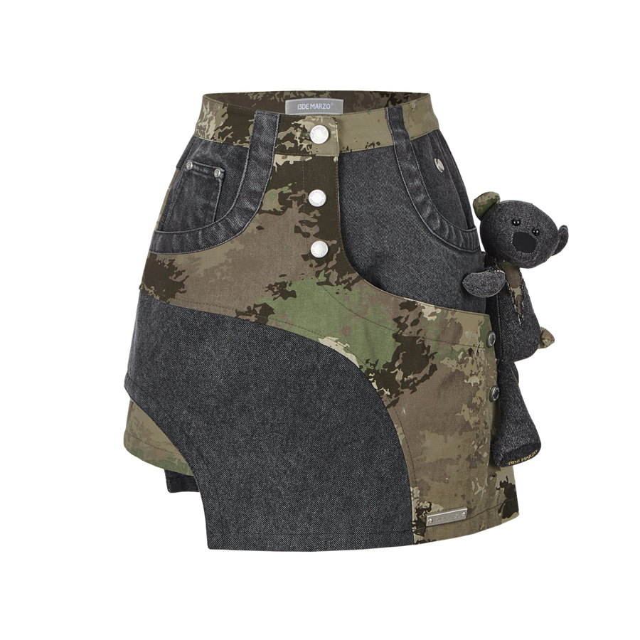 13DE MARZO Camo Denim Short Skirt - 13DE MARZO