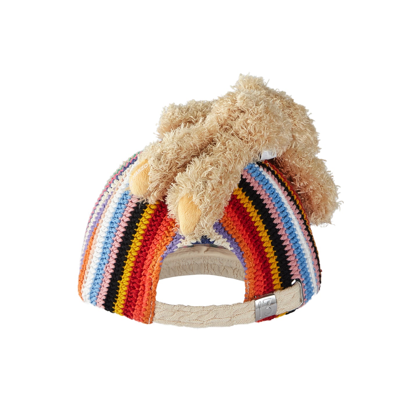 13DE MARZO Colored Yarn Bear Cap