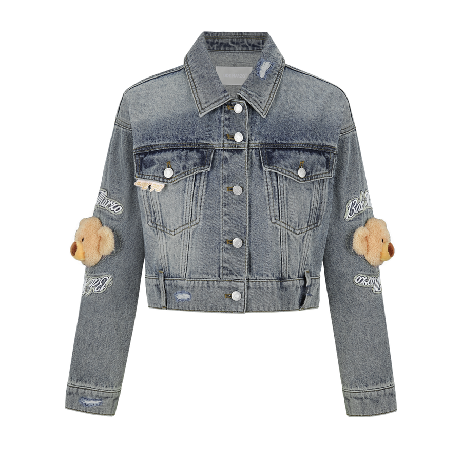13DE MARZO Elbow Bear Denim Jacket - 13DE MARZO