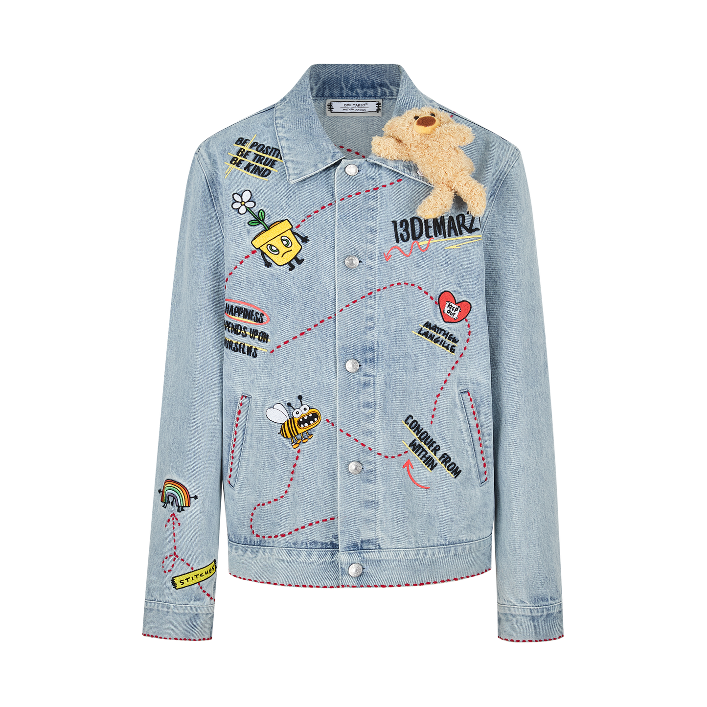 13DE MARZO Matthew Langille Bear Travel Denim Jacket