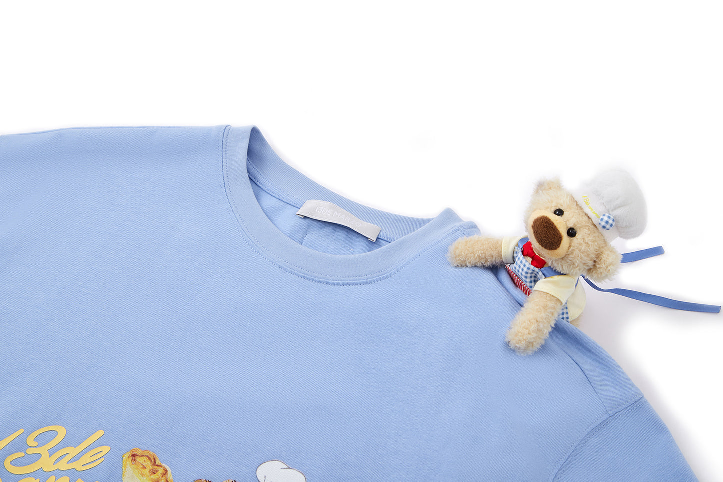 13DE MARZO Bear  Macau Tart T-shirt Blue