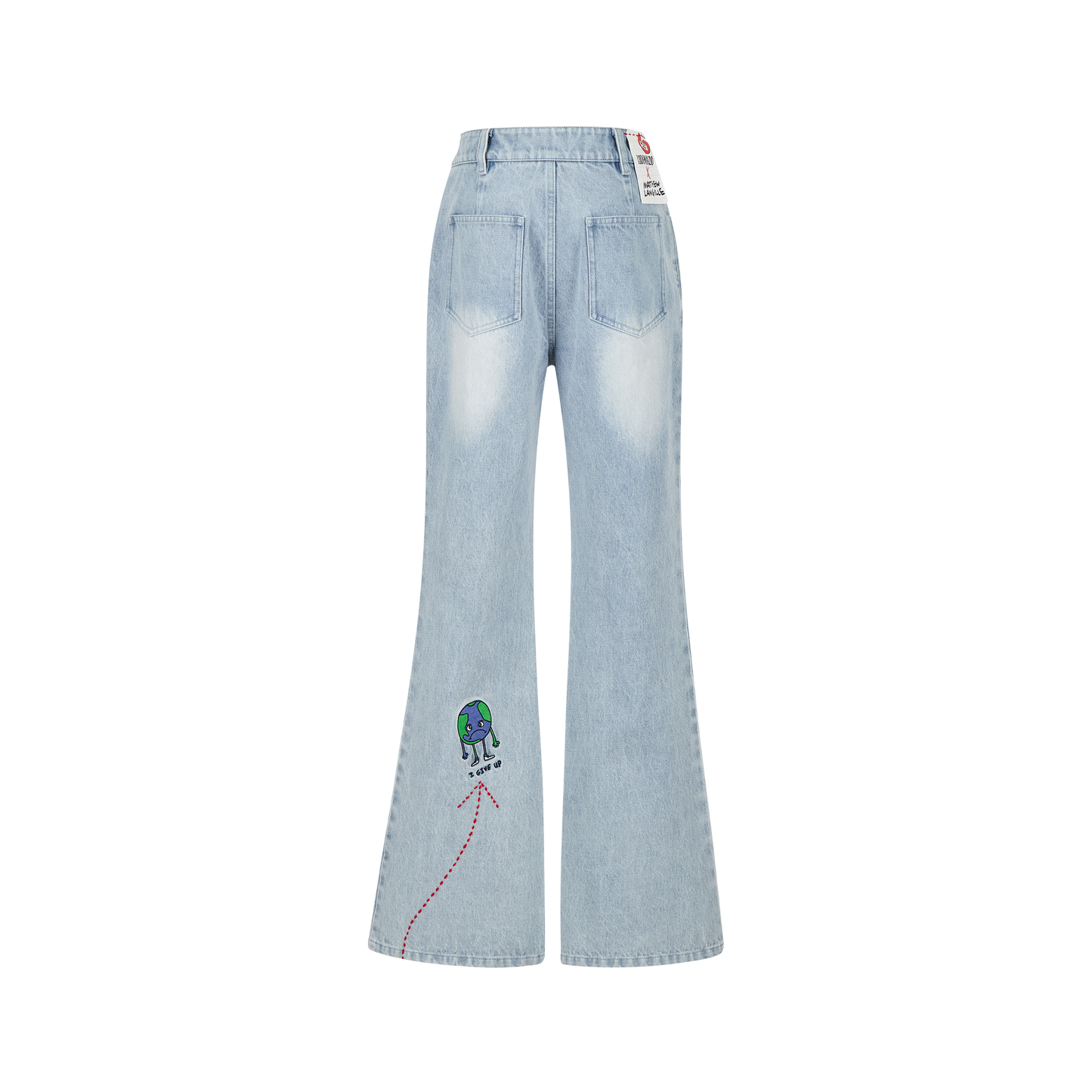 13DE MARZO Matthew Langille Bear Travel Flare Jeans