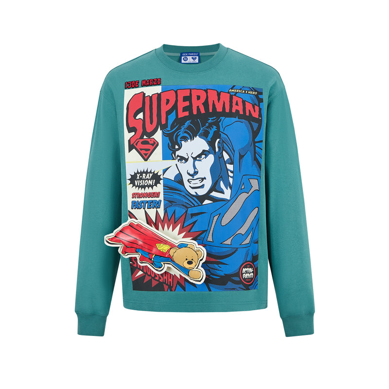 13DE MARZO Superman Bear Comic Sweater - 13DE MARZO