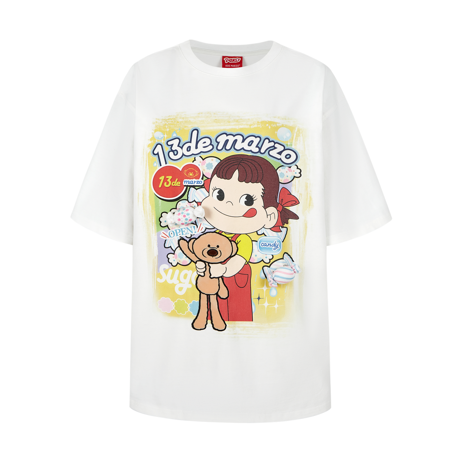 13DE MARZO Peko Sweets Bear Washed T-shirt - 13DE MARZO