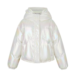 13DE MARZO Bear Button Silky Down Jacket
