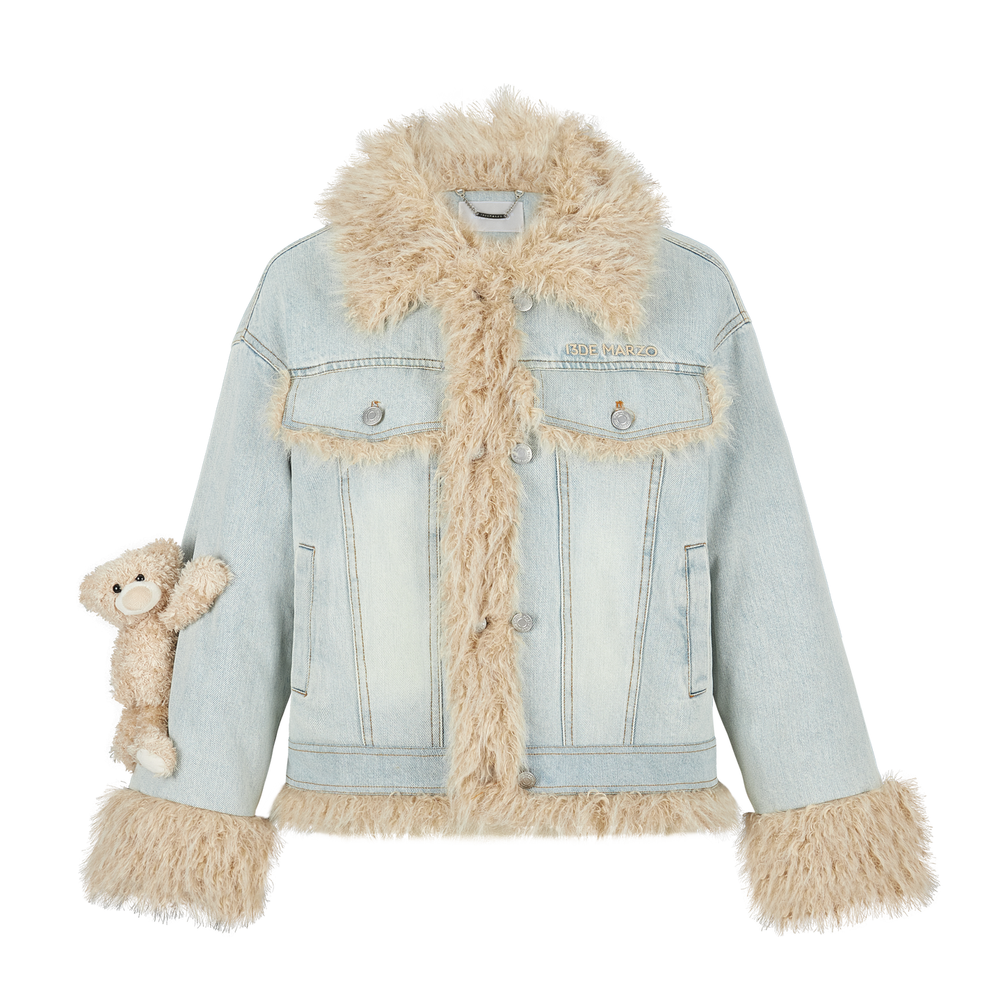 13DE MARZO Doozoo Fleece Denim Jacket