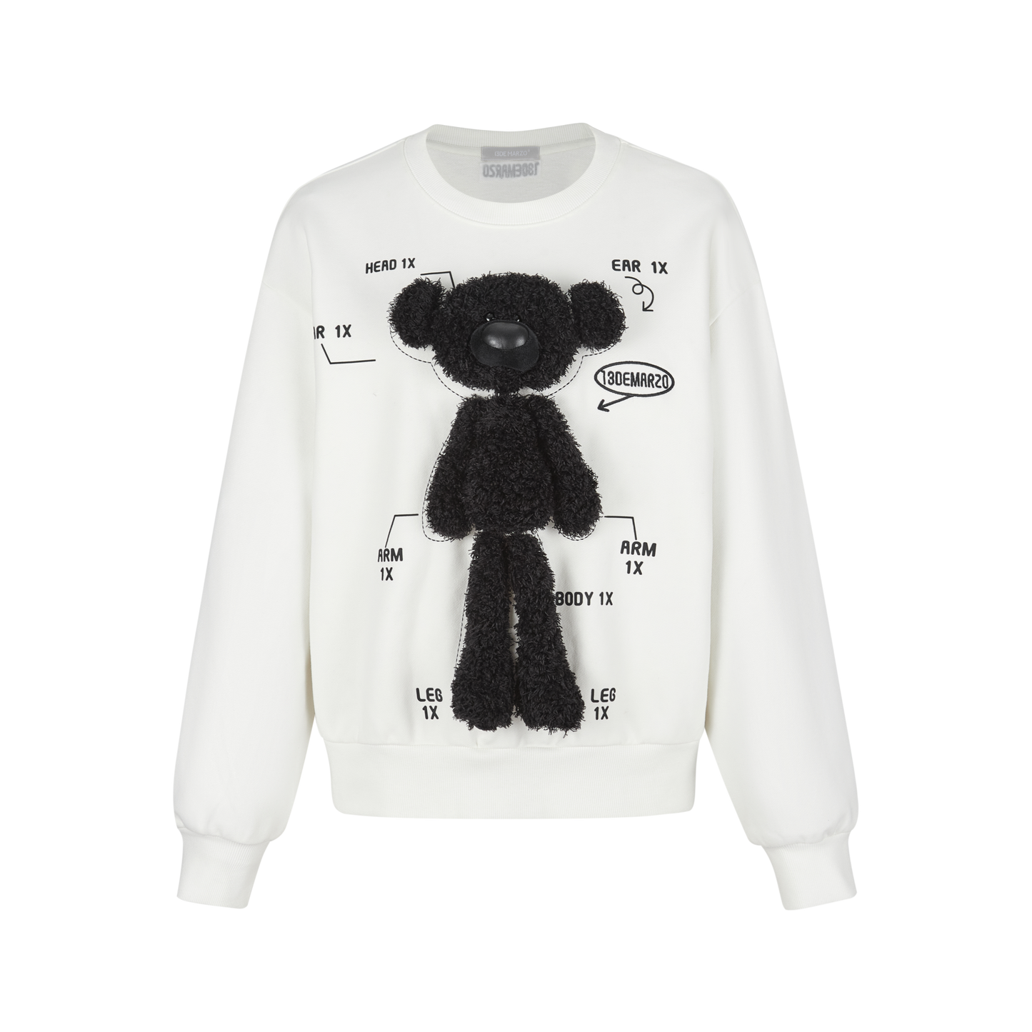 13DE MARZO Bear Analysis Sweater