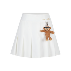 13DE MARZO Sunburnt Bear Cooling Pleated Skirt