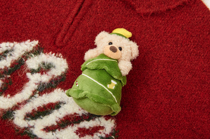 13DE MARZO Christmas Bear Polo Sweater