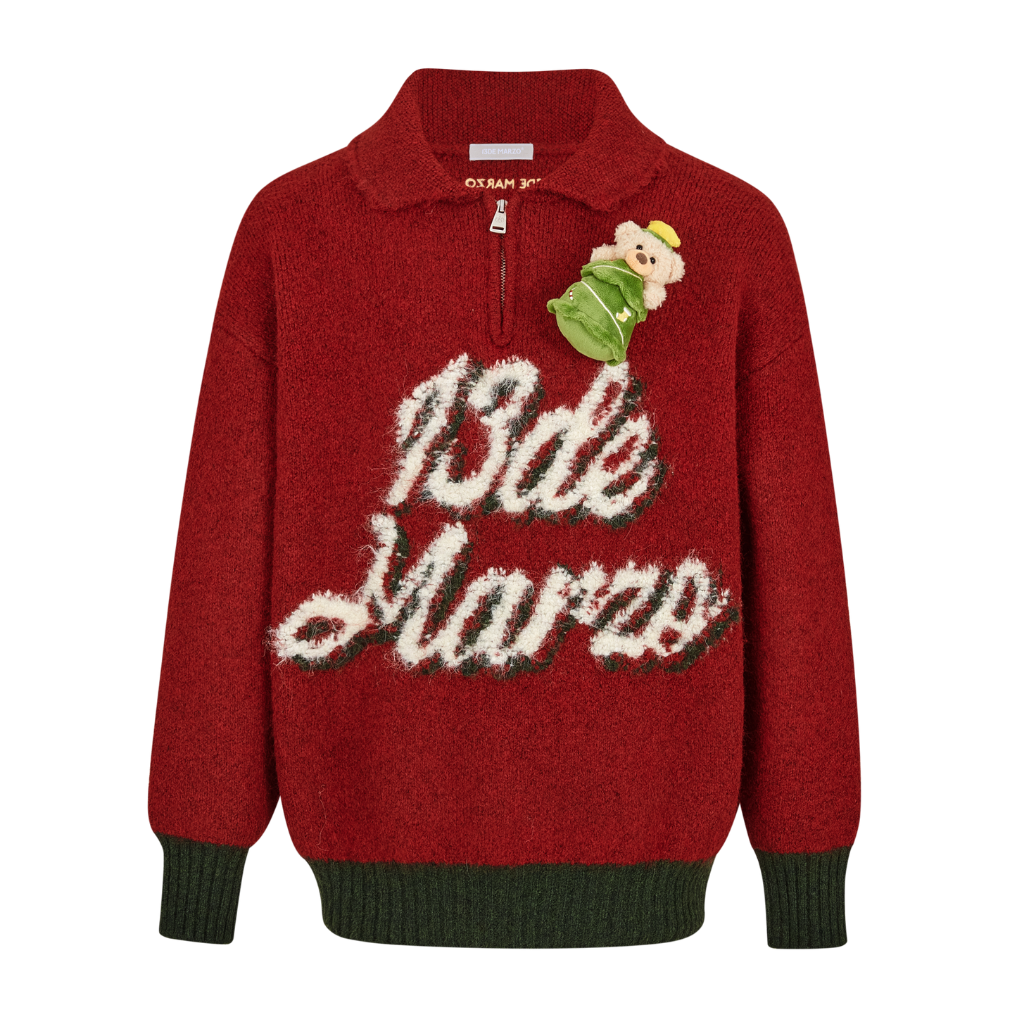 13DE MARZO Christmas Bear Polo Sweater