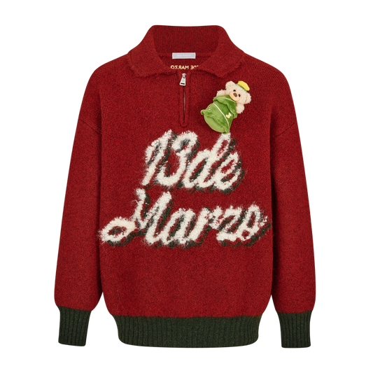 13DE MARZO Christmas Bear Polo Sweater