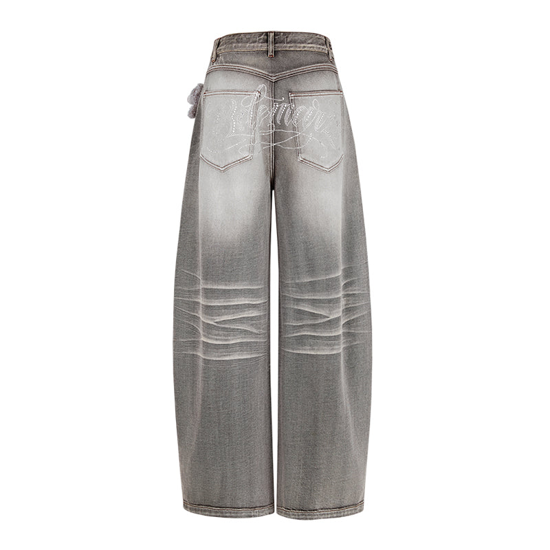 13DE MARZO Bear Stamped Logo Blade Jeans - 13DE MARZO