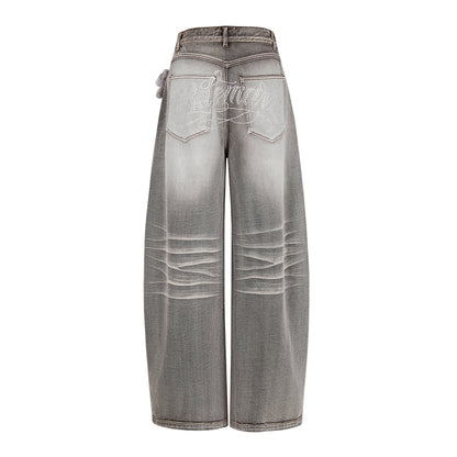 13DE MARZO Bear Stamped Logo Blade Jeans - 13DE MARZO