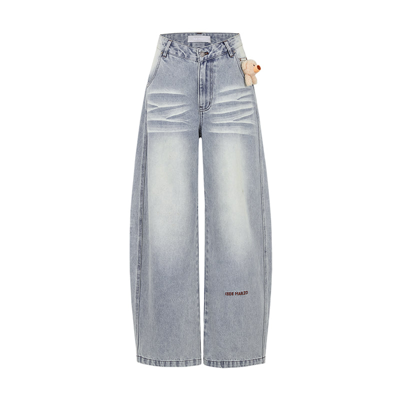 13DE MARZO Bear Stamped Logo Blade Jeans - 13DE MARZO