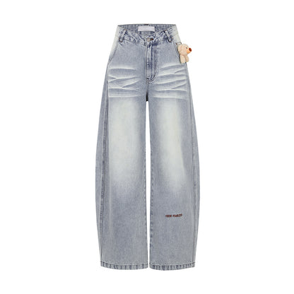 13DE MARZO Bear Stamped Logo Blade Jeans - 13DE MARZO