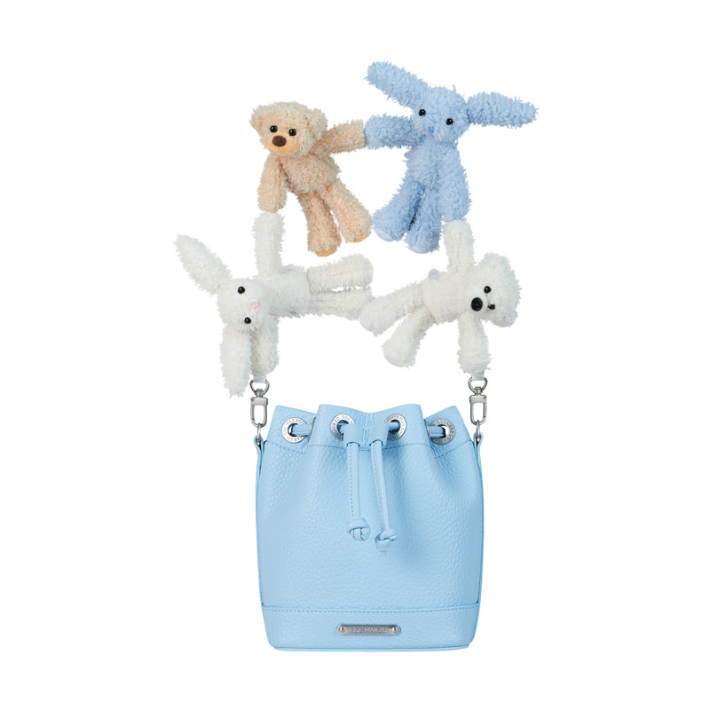 13DE MARZO Doozoo Backpack | White Rabbit & Brown Teddy Bear