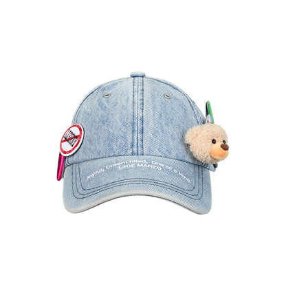 13DE MARZO Badge Denim Baseball Cap - 13DE MARZO
