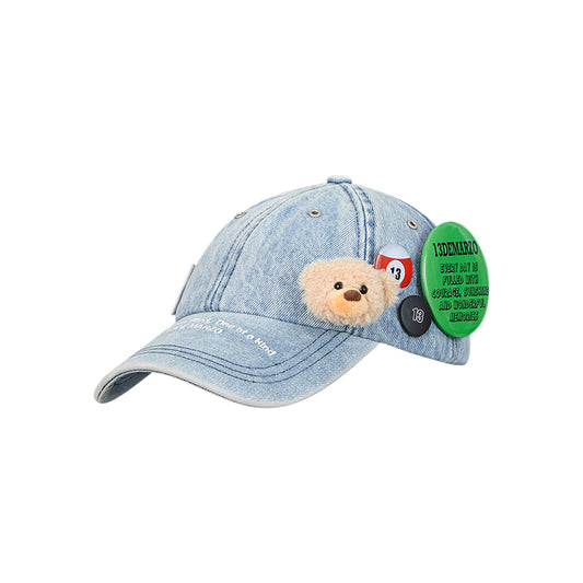 13DE MARZO Badge Denim Baseball Cap - 13DE MARZO