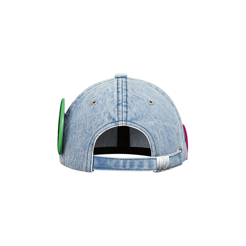 13DE MARZO Badge Denim Baseball Cap - 13DE MARZO