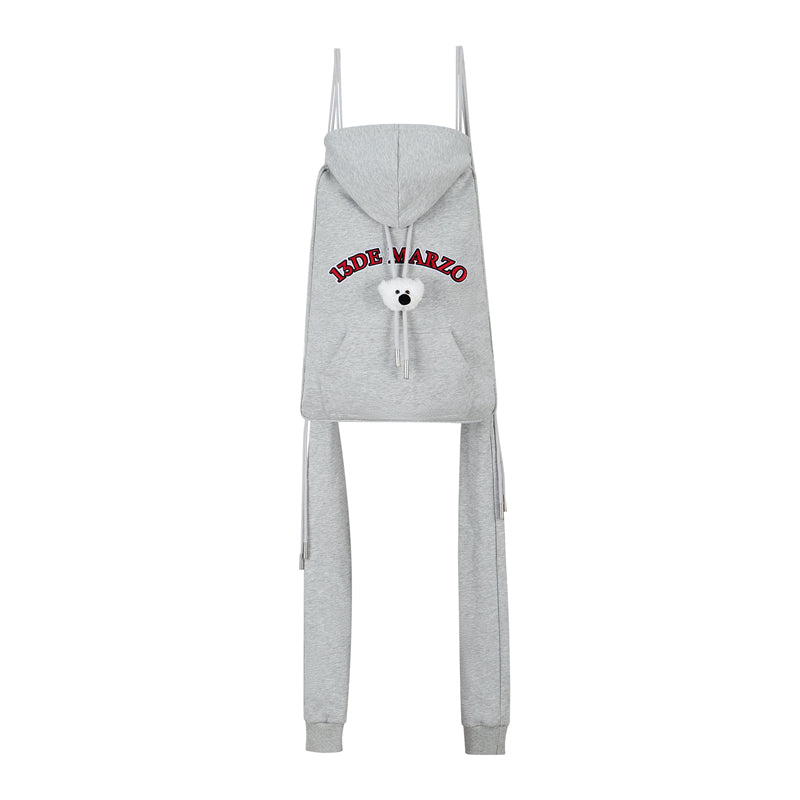 13DE MARZO Doozoo Faux Hoodie String Bag - 13DE MARZO