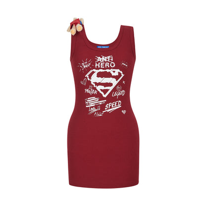 13DE MARZO Superman Bear Bodycon Dress - 13DE MARZO