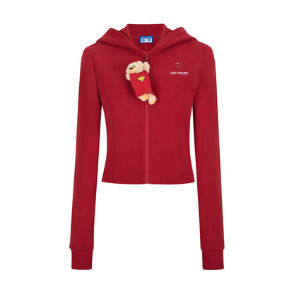 13DE MARZO Superman Bear Slim-Fit Workout Jacket - 13DE MARZO