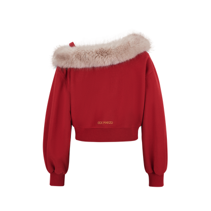 13DE MARZO Bear Christmas Off Shoulder Sweater