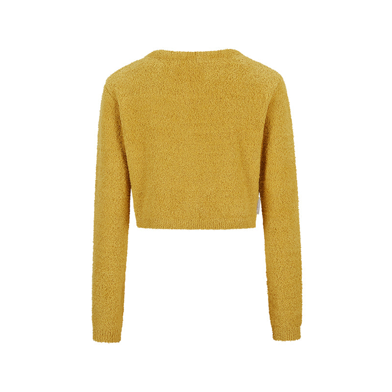 13DE MARZO Embroidered Plush Cardigan - 13DE MARZO