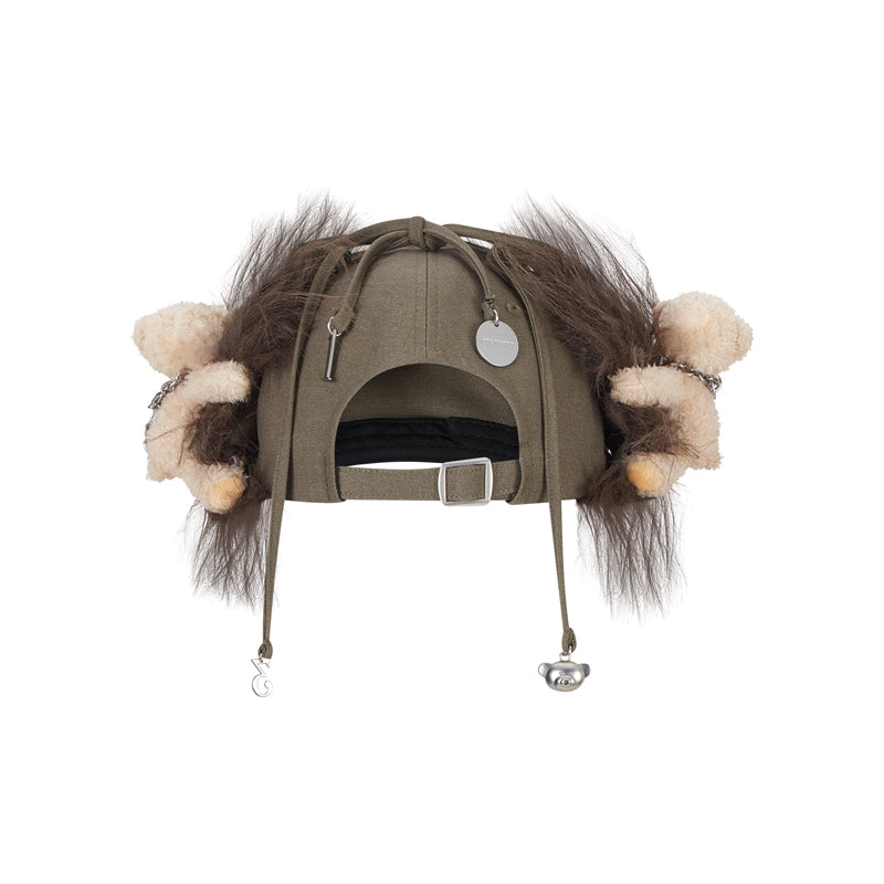 13DE MARZO Chains Fuzzy Ear Flap Cap - 13DE MARZO