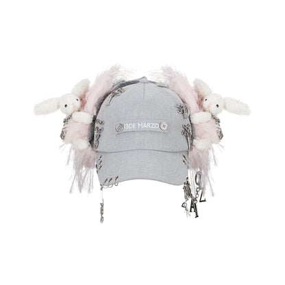 13DE MARZO Chains Fuzzy Ear Flap Cap - 13DE MARZO