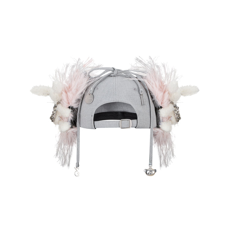 13DE MARZO Chains Fuzzy Ear Flap Cap - 13DE MARZO