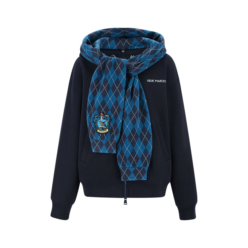 Harry Potter × 13DE MARZO Hogwarts Four Houses Bear Zipper Hoodie - 13DE MARZO