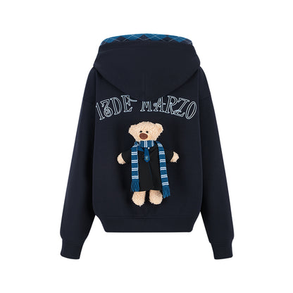 Harry Potter × 13DE MARZO Hogwarts Four Houses Bear Zipper Hoodie - 13DE MARZO