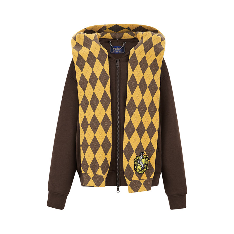 Harry Potter × 13DE MARZO Hogwarts Four Houses Bear Zipper Hoodie - 13DE MARZO