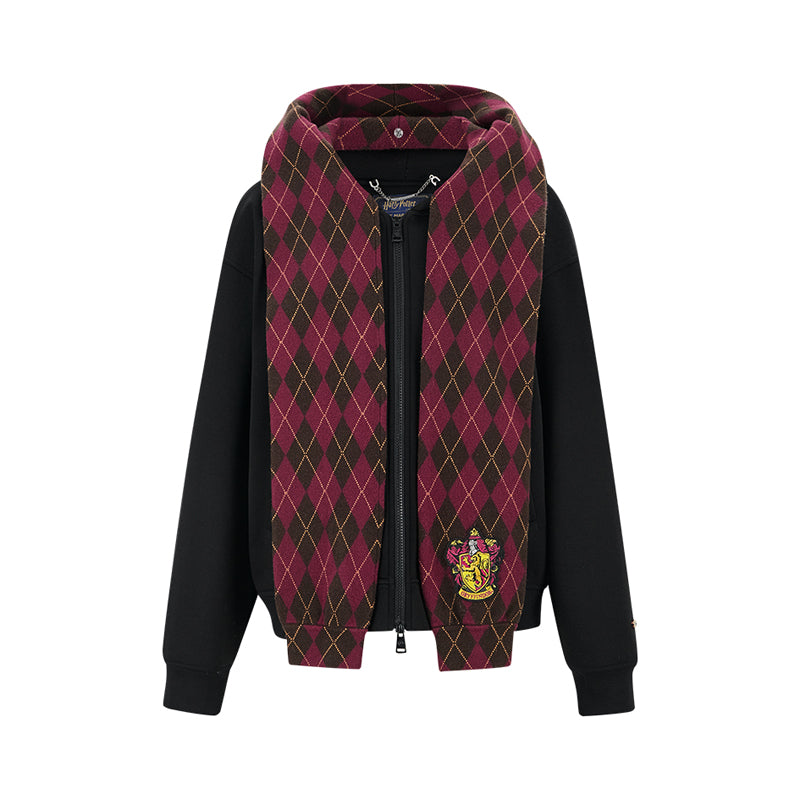 Harry Potter × 13DE MARZO Hogwarts Four Houses Bear Zipper Hoodie - 13DE MARZO