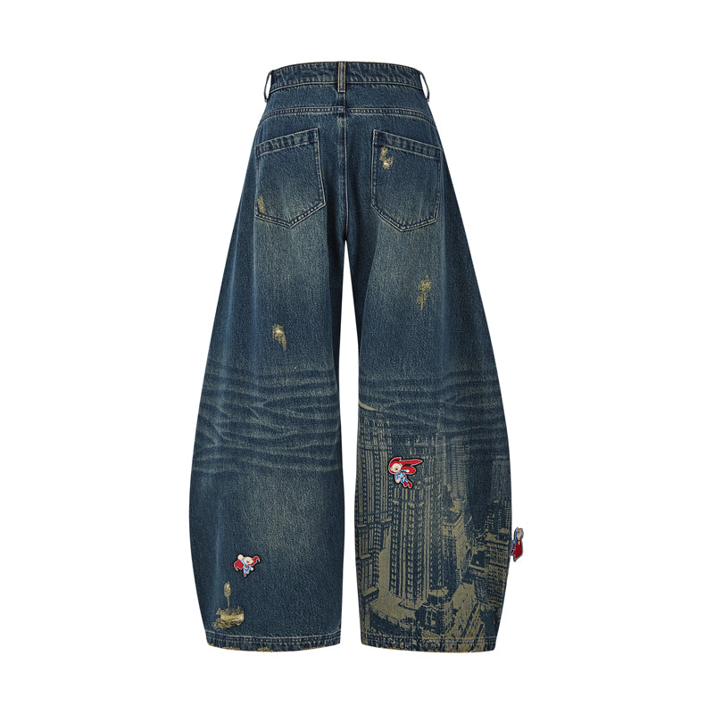 13DE MARZO Superman Bear City Jeans - 13DE MARZO