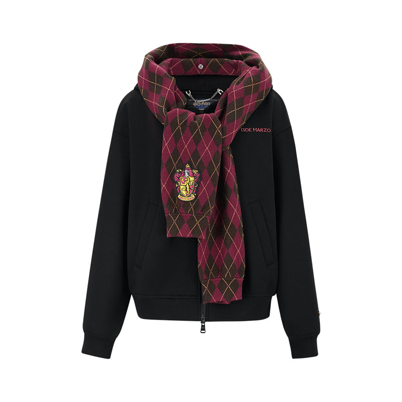 Harry Potter × 13DE MARZO Hogwarts Four Houses Bear Zipper Hoodie - 13DE MARZO