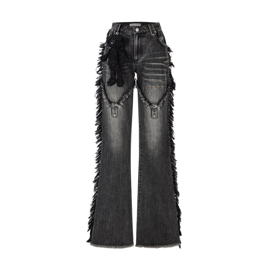13DE MRAZO Washed Rough Edges Jeans - 13DE MARZO