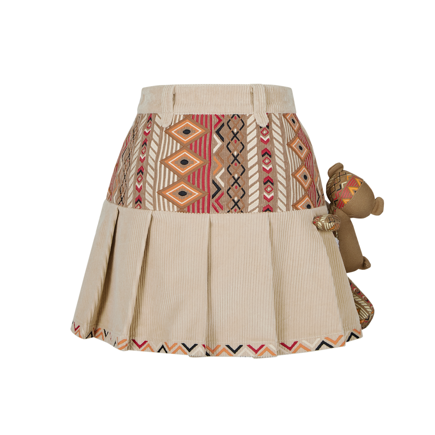 13DE MARZO Tribe Hunting Totem Patch Skirt