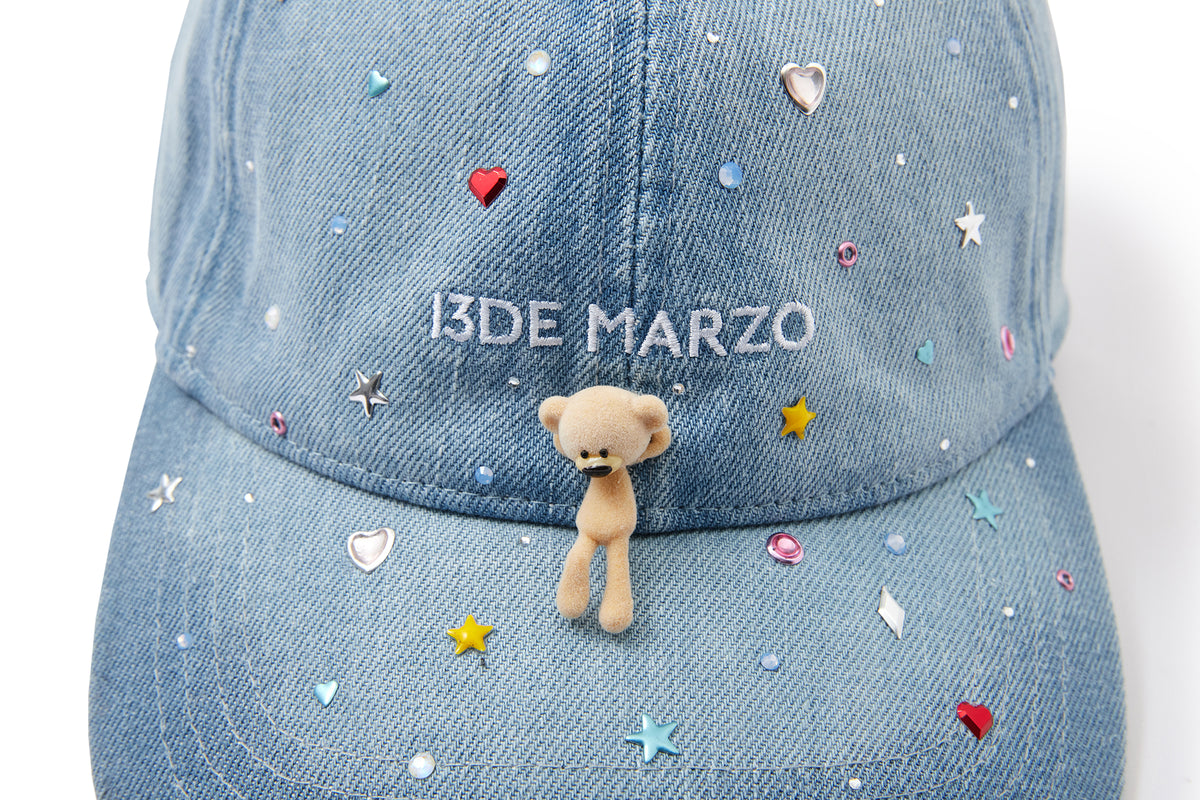 13DE MARZO Stargazer Bear Baseball Cap Blue - 13DE MARZO