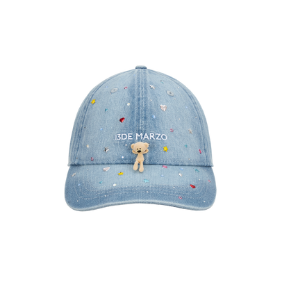 13DE MARZO Stargazer Bear Baseball Cap Blue - 13DE MARZO