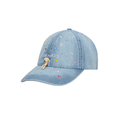 13DE MARZO Stargazer Bear Baseball Cap Blue - 13DE MARZO