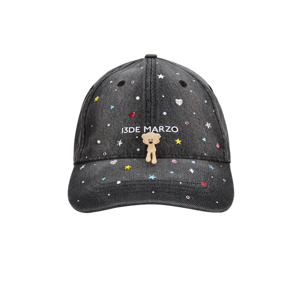 13DE MARZO Stargazer Bear Baseball Cap Black - 13DE MARZO