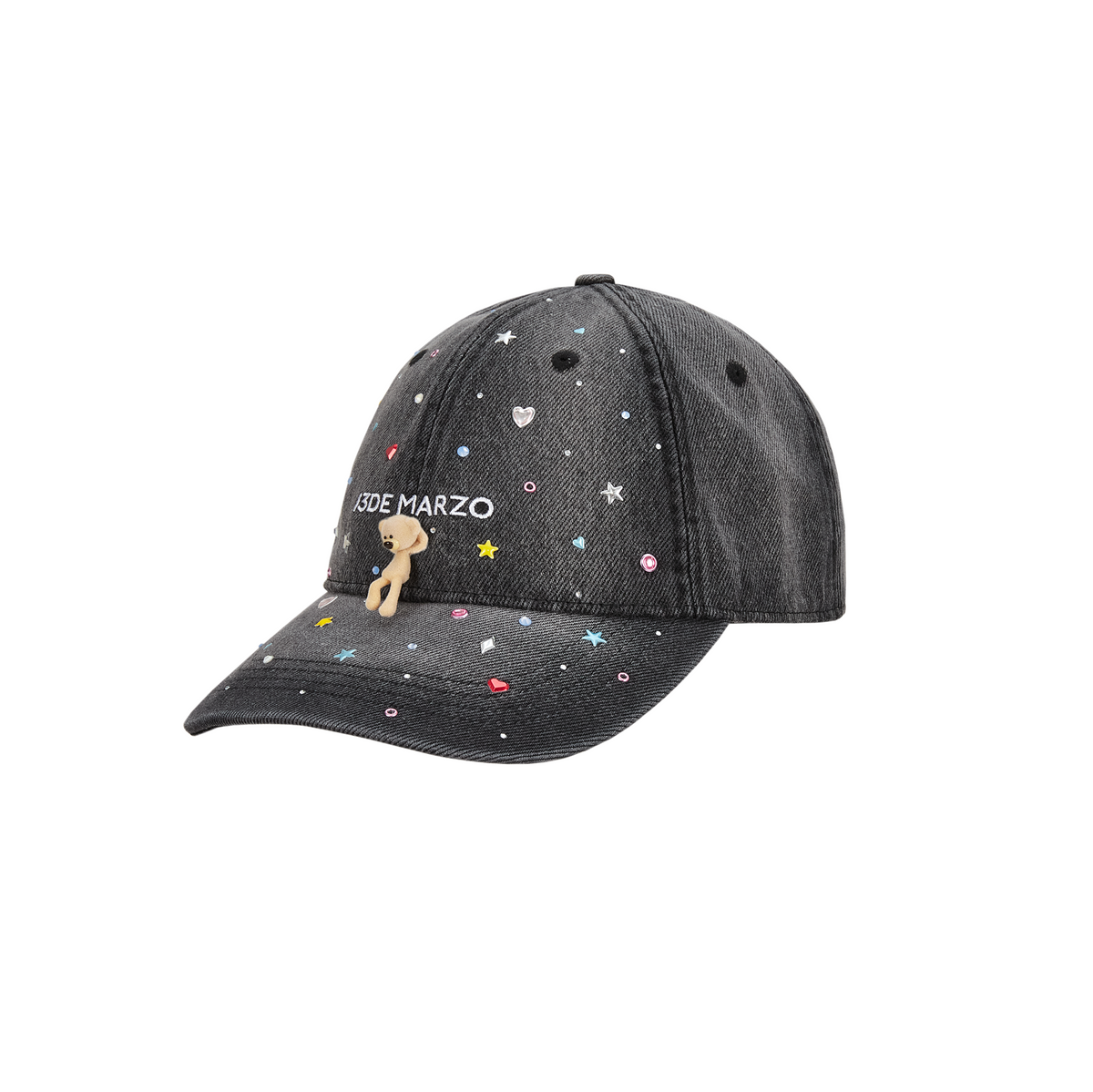 13DE MARZO Stargazer Bear Baseball Cap Black - 13DE MARZO