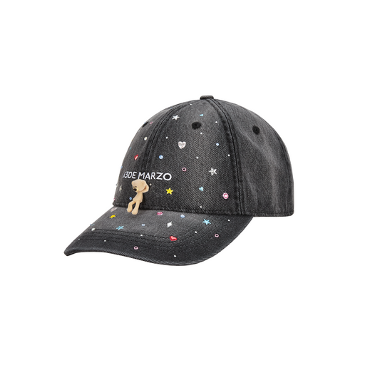 13DE MARZO Stargazer Bear Baseball Cap Black - 13DE MARZO