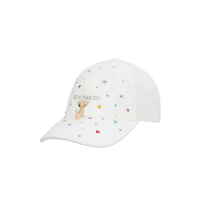 13DE MARZO Stargazer Bear Baseball Cap White - 13DE MARZO