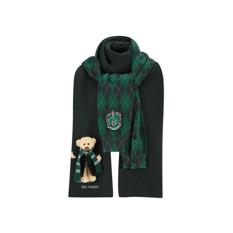 Harry Potter × 13DE MARZO Hogwarts Four Houses Bear Scarf - 13DE MARZO