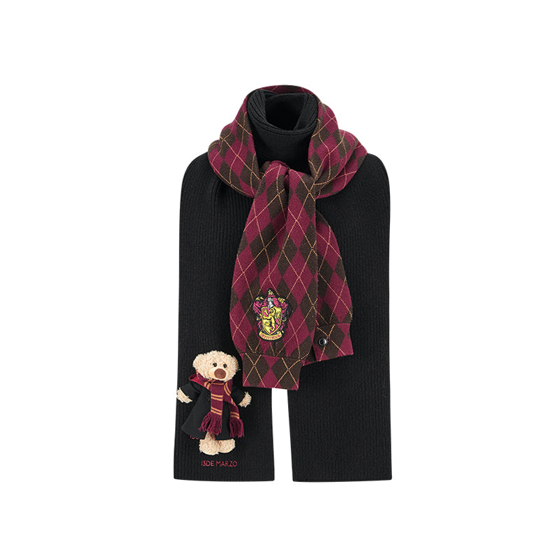 Harry Potter × 13DE MARZO Hogwarts Four Houses Bear Scarf - 13DE MARZO
